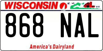 WI license plate 868NAL