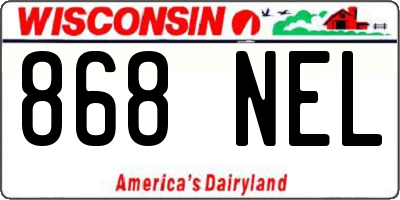 WI license plate 868NEL