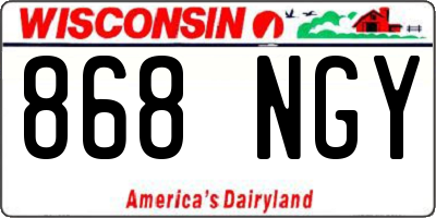 WI license plate 868NGY