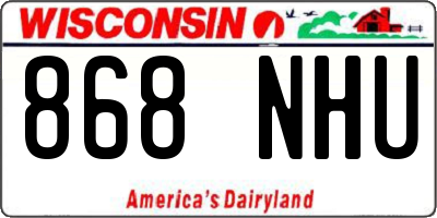 WI license plate 868NHU