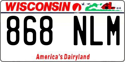 WI license plate 868NLM