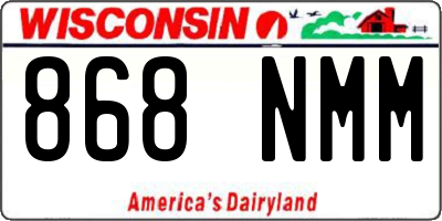 WI license plate 868NMM