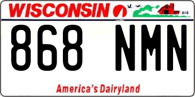 WI license plate 868NMN
