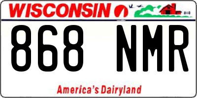 WI license plate 868NMR
