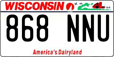 WI license plate 868NNU