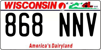 WI license plate 868NNV