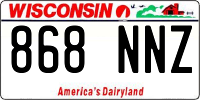 WI license plate 868NNZ