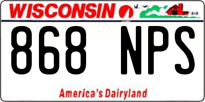 WI license plate 868NPS