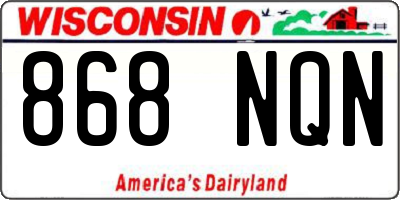 WI license plate 868NQN