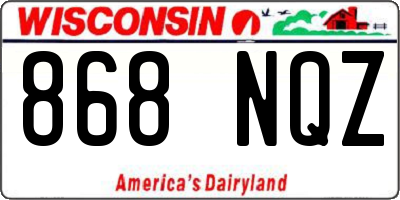 WI license plate 868NQZ