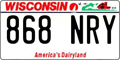 WI license plate 868NRY