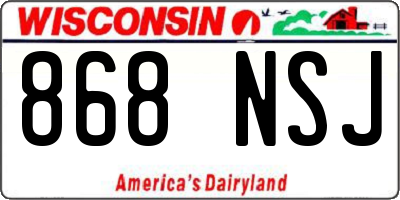 WI license plate 868NSJ