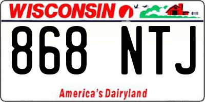 WI license plate 868NTJ