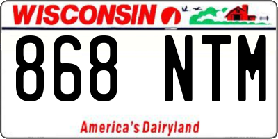 WI license plate 868NTM