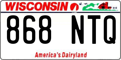 WI license plate 868NTQ