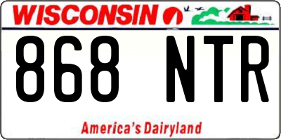 WI license plate 868NTR