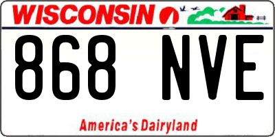 WI license plate 868NVE