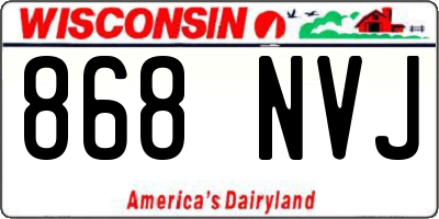 WI license plate 868NVJ