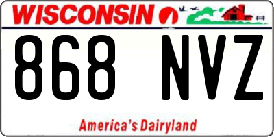 WI license plate 868NVZ