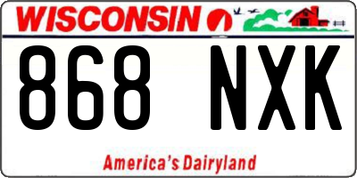 WI license plate 868NXK