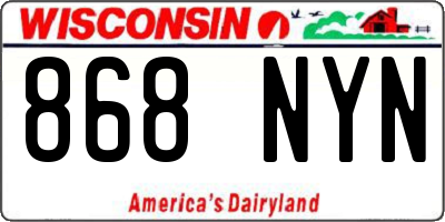 WI license plate 868NYN