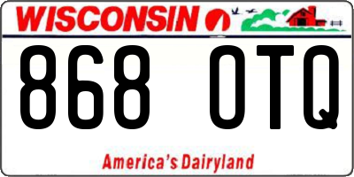 WI license plate 868OTQ
