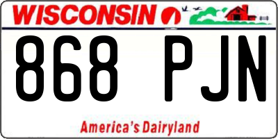 WI license plate 868PJN