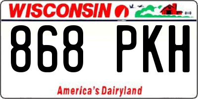WI license plate 868PKH