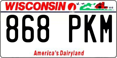 WI license plate 868PKM