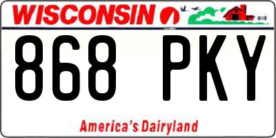WI license plate 868PKY