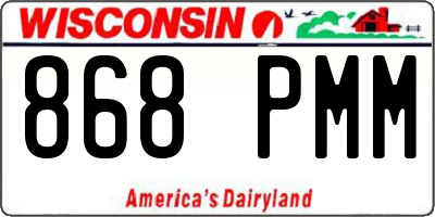 WI license plate 868PMM