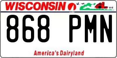 WI license plate 868PMN
