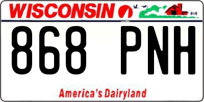 WI license plate 868PNH