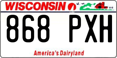 WI license plate 868PXH
