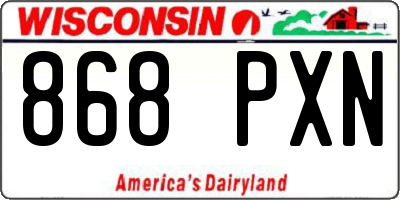WI license plate 868PXN