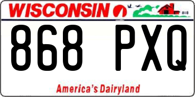 WI license plate 868PXQ