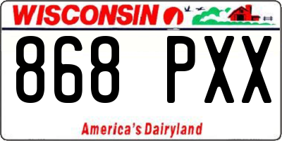 WI license plate 868PXX