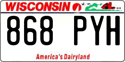 WI license plate 868PYH