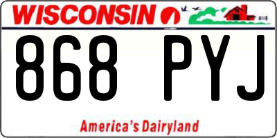 WI license plate 868PYJ