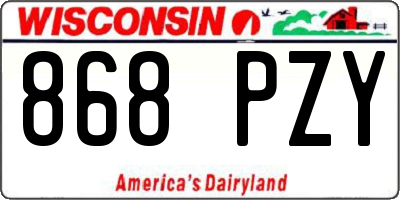 WI license plate 868PZY