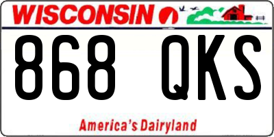 WI license plate 868QKS
