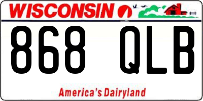 WI license plate 868QLB