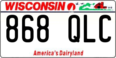 WI license plate 868QLC
