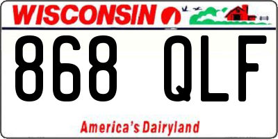 WI license plate 868QLF