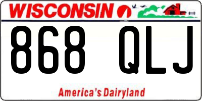 WI license plate 868QLJ