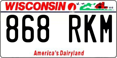 WI license plate 868RKM