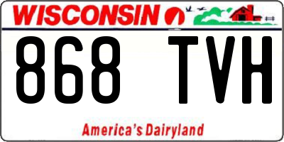 WI license plate 868TVH