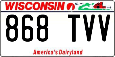 WI license plate 868TVV