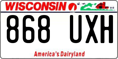 WI license plate 868UXH
