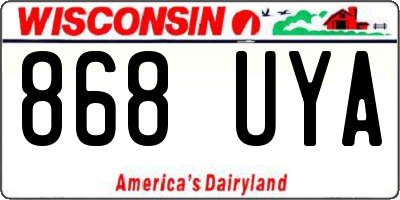 WI license plate 868UYA